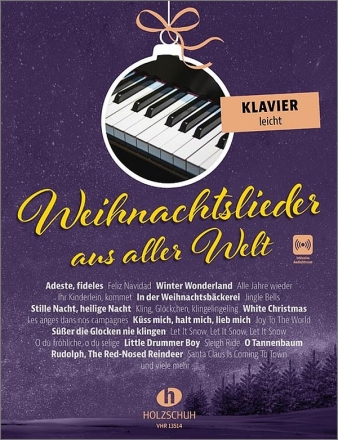 Weihnachtslieder aus aller Welt (+Online Audio) fr Klavier leicht