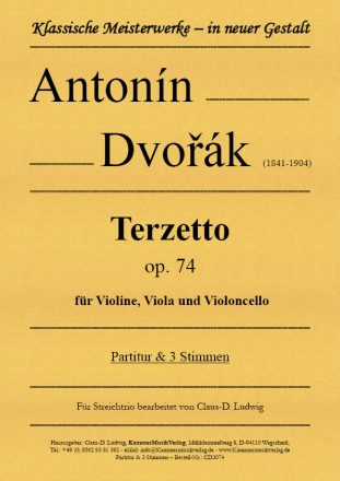 Terzetto op. 74 fr Violine, Viola und Violoncello Partitur und Stimmen