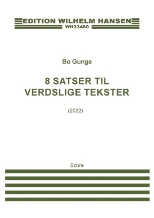 9 Satser Til Verdslige Tekster SATB Vocal Score