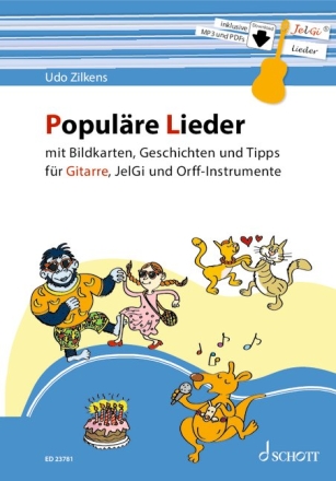 Populre Lieder (+MP3+PDFs) fr Gitarre, JelGi und Orff-Instrumente