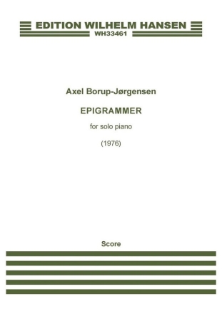 Epigrammer, Op. 87 Piano Book