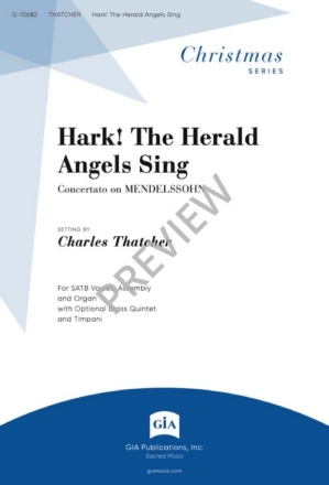 Hark! The Herald Angels Sing SATB and Ensemble Choral Score