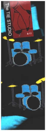 Blue & Yellow Drumkit Socks   SIze 6-11