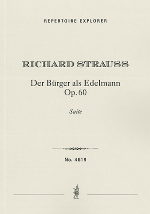 Der Brger als Edelmann op. 60 (Suite) fr Orchester Studienpartitur