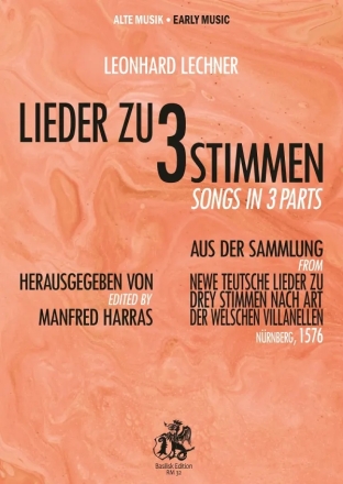 Lieder zu drei Stimmen - Songs in 3 Parts (+QR-Code) fr Blockflten, Violen da Gamba, Singstimmen Partitur und Stimmen