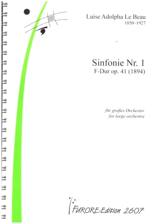 Sinfonie F-Dur Nr.1 op.,41 (1894) fr groes Orchester Partitur (Spiralbindung)