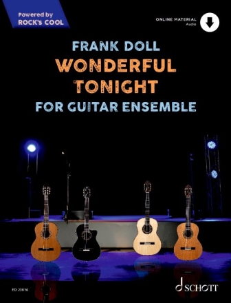 Wonderful Tonight (+Online-Audio) fr 4 Gitarren Partitur und Stimmen