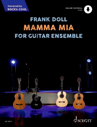 Mamma Mia (+Online-Audio) fr 4 Gitarren Partitur und Stimmen