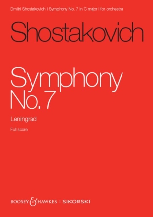 Symphony in c major no.7 op. 60 'Leningrad' for orchestra   full score