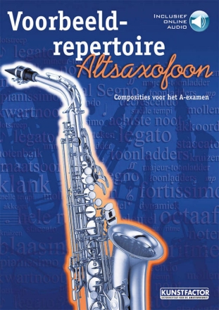 Voorbeeldrepertoire A (+Online-Audio) for alto saxophone and piano (nl)