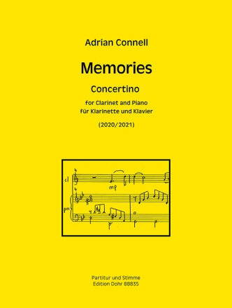 Memories (2020/2021) -Concertino for Clarinet and Piano- Klarinette und Klavier Partitur, Solostimme