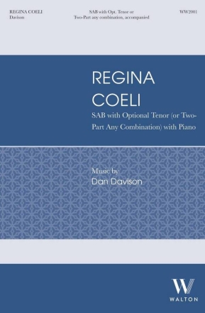 Regina Coeli SAB, Opt. T or 2-Part Any Combination and Piano Choral Score