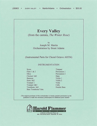 Every Valley from The Winter Rose Orchestra Partitur + Stimmen