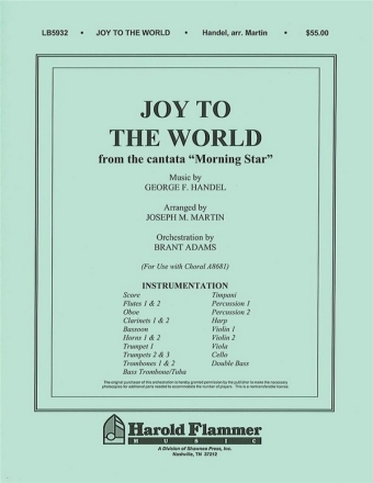 Joy to the World (from Morning Star) Orchestra Partitur + Stimmen