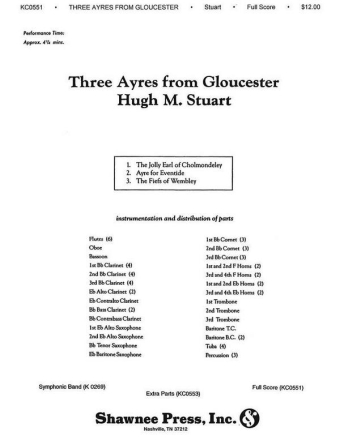 Three Ayres from Gloucester Concert Band/Harmonie Partitur