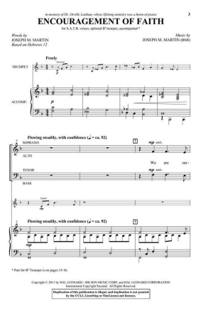 Encouragement of Faith SATB Chorpartitur