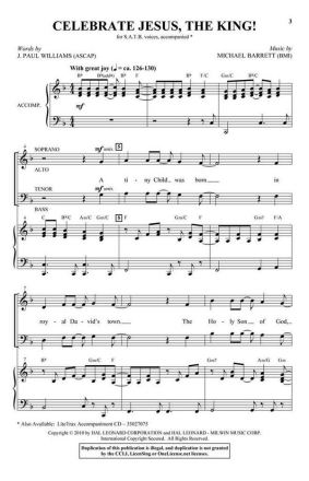 Celebrate Jesus, the King! SATB Chorpartitur