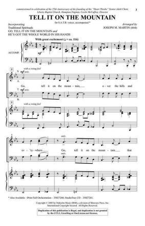 Tell It on the Mountain SATB Chorpartitur