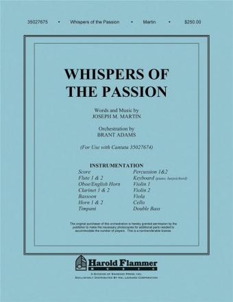 Whispers of the Passion Chamber Orchestra Stimmensatz