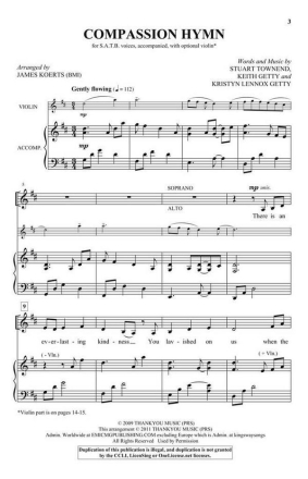 Compassion Hymn SATB Chorpartitur