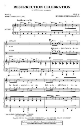 Resurrection Celebration SATB Chorpartitur