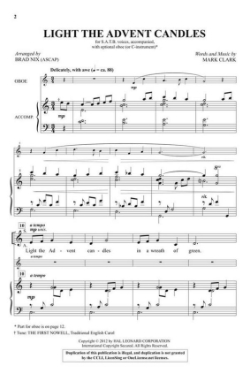 Light the Advent Candles SATB Chorpartitur