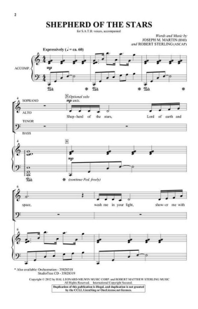 Shepherd of the Stars SATB Chorpartitur