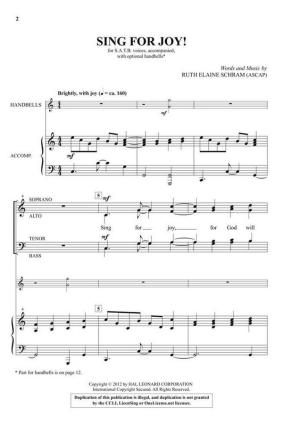 Sing for Joy! SATB Chorpartitur