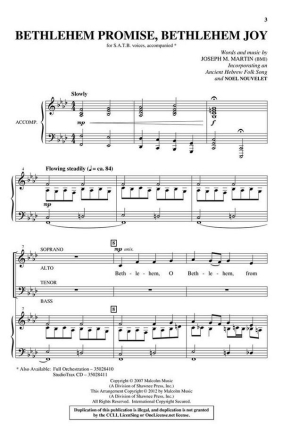 Bethlehem Promise, Bethlehem Joy SATB Chorpartitur