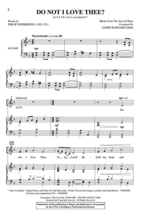 Do Not I Love Thee? SATB Chorpartitur