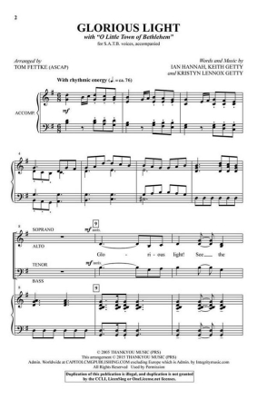 Glorious Light SATB Chorpartitur