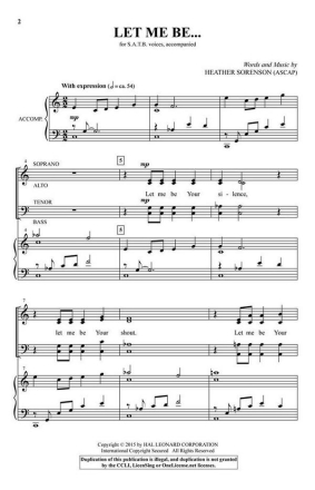 Let Me Be... SATB Chorpartitur