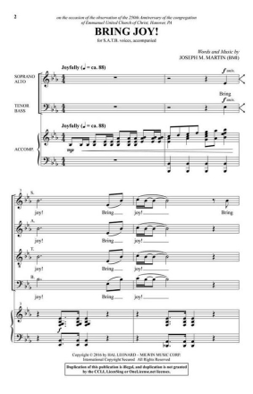 Bring Joy! SATB Chorpartitur