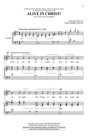 Alive in Christ! SATB Chorpartitur