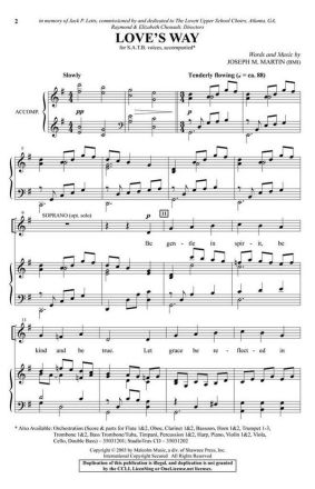 Love's Way SATB Chorpartitur