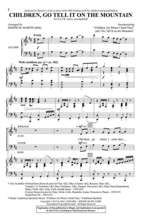 Children, Go Tell It on the Mountain SATB Chorpartitur