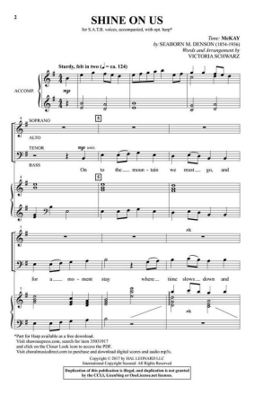 Shine on Us SATB and Harp Chorpartitur