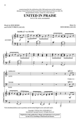 United in Praise SATB Chorpartitur