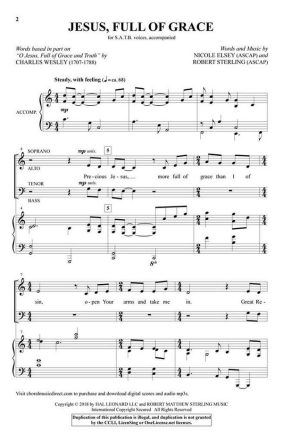 Jesus, Full of Grace SATB Chorpartitur