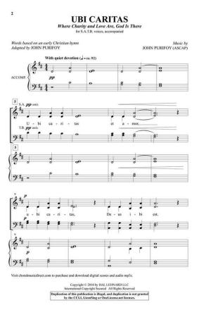 Ubi Caritas SATB Chorpartitur