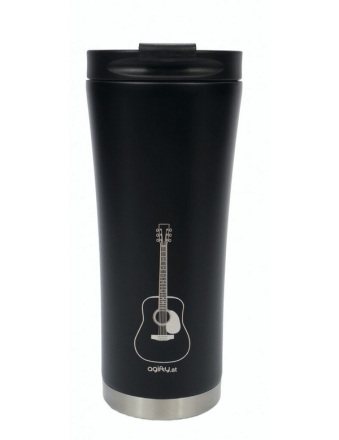 Kaffee-to-go Thermobecher: Gitarre (Edelstahl / doppelwandig ) 0,5L