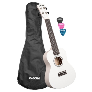 Concert Ukulele Linden White (incl. Bag, 3 Picks)