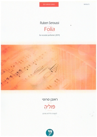 Folia for recorder performer (GklSninoSATB) score