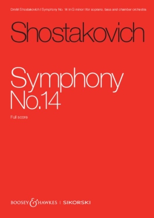 Sinfonie Nr. 14 op. 135 Sopran, Bass und Kammerorchester Studienpartitur