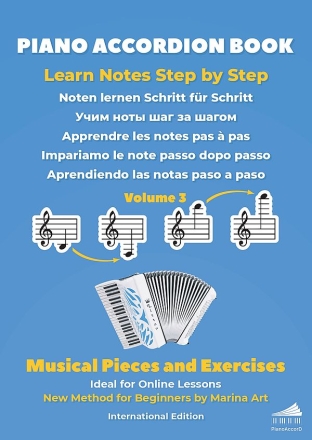 Piano Accordion Book Vol.3: Musical Pieces and Exercices for piano accordion