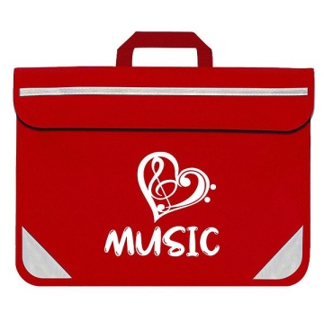 Music Bag Duo Heart Royal Red