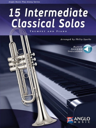 15 Intermediate Classical Solos Trumpet and Piano Book & Part & A-Online