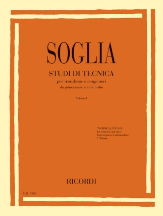 Studi di tecnica per trombone e congeneri Vol. 1 for trombone and brass Text en/it