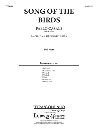 Song of the Birds (cell/strings score) Scores