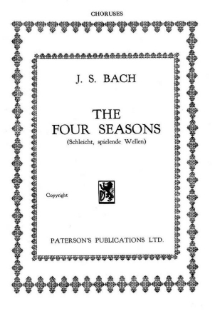 The Four Seasons SATB and Piano Klavierauszug